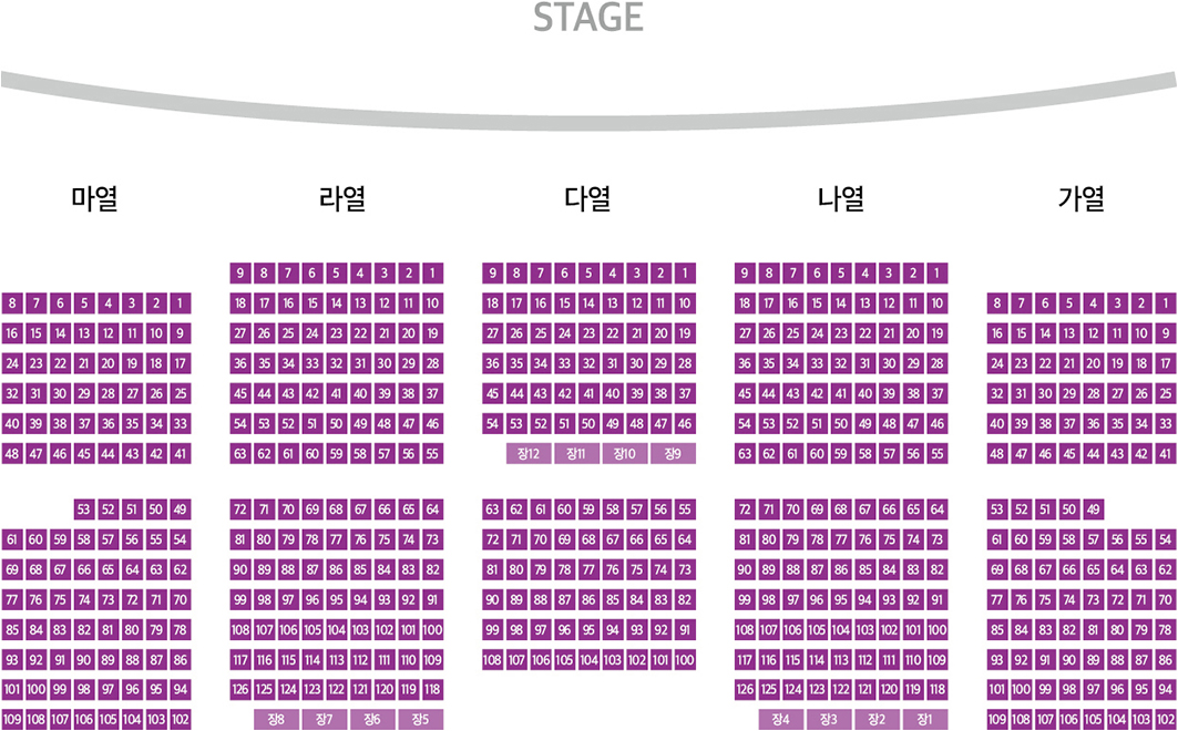 1st Floor Seating Chart